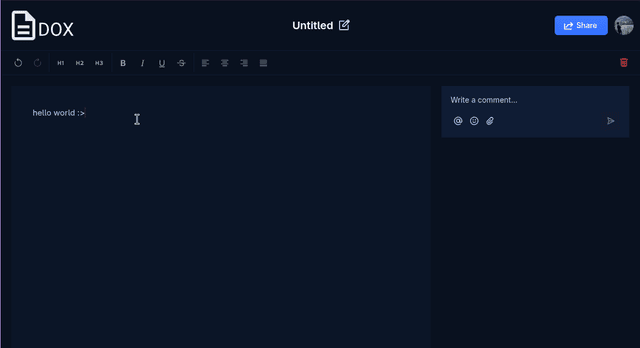 Dox project preview